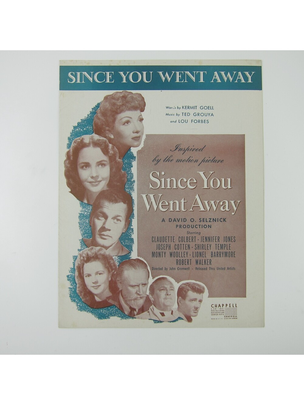Sheet Music Together Since You Went Away Shirley Temple Claudette Colbert 1928